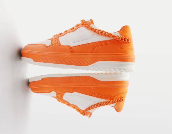 Bershka Contrasting Chain Sportschoenen Heren Oranje | 6OREyMPyzr7