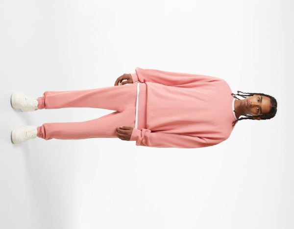 Bershka Faded-effect Sweatshirt And Pants Set Trainingspak Heren Roze | h97RCGBqIwI