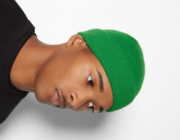 Bershka Kort Beanie Caps Heren Groen | fXGx64aJxKT