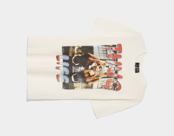 Bershka Kort Sleeve With Tupac Print T-shirts Heren Wit | cmczrfiMp3K