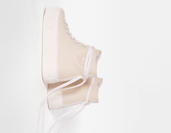 Bershka Platform High-top Sneakers Dames Bruin | 5jA3hidZG55