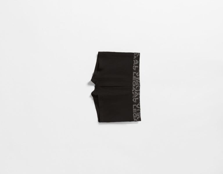 Bershka 3-pack Of Briefs With Lettering Ondergoed Heren Zwart | hvfYnkmrOUu