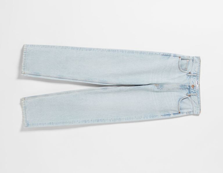 Bershka Baggy Jeans Heren Lichtblauw | 61JPLxKtMNM