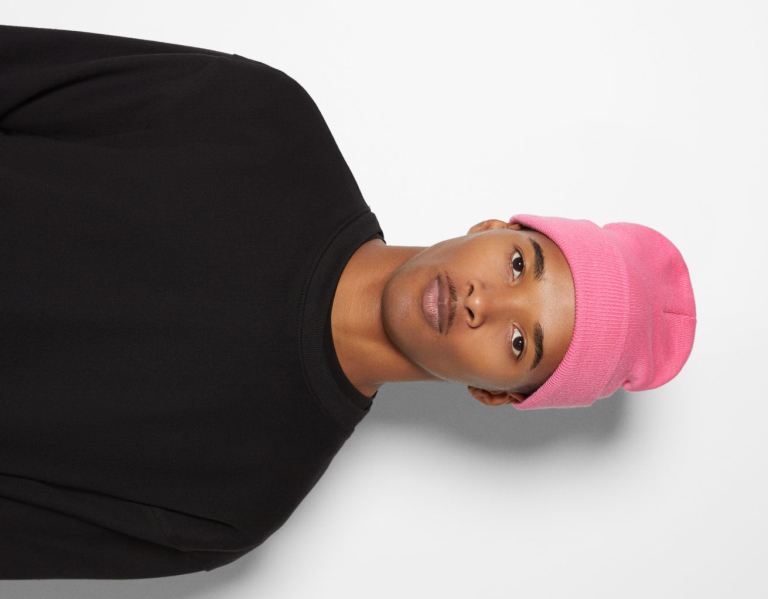 Bershka Basic Beanie Caps Heren Roze | zV6wCe7QEhn