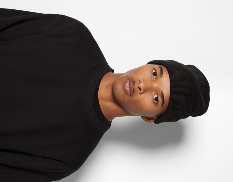 Bershka Basic Beanie Caps Heren Zwart | UxZJA9uExNl