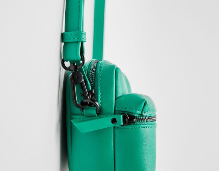 Bershka Basic Crossbody Tassen Heren Groen | s0qXOnFp4Gz