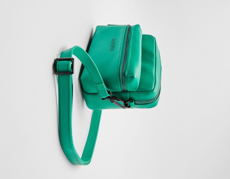 Bershka Basic Crossbody Tassen Heren Groen | s0qXOnFp4Gz