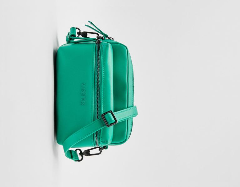 Bershka Basic Crossbody Tassen Heren Groen | s0qXOnFp4Gz