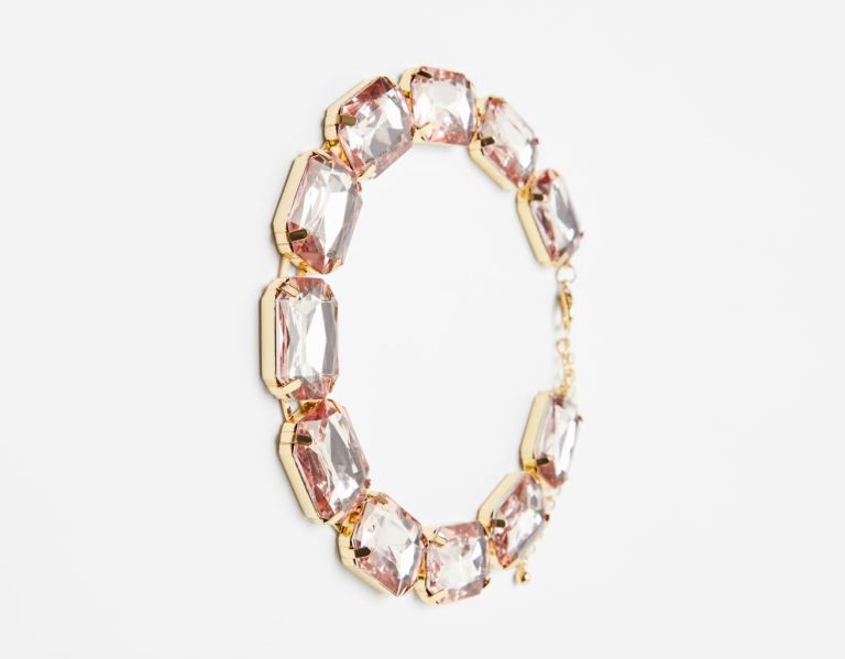 Bershka Bejeweled Choker Sieraden Dames Goud | tr7ewfd880C