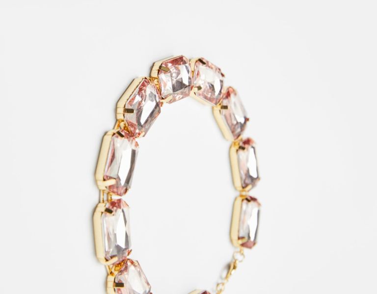 Bershka Bejeweled Choker Sieraden Dames Goud | tr7ewfd880C