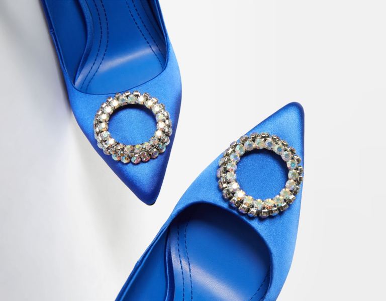 Bershka Bejeweled High-heel Slingback Hakken Schoenen Dames Blauw | lhh62nmnaRo