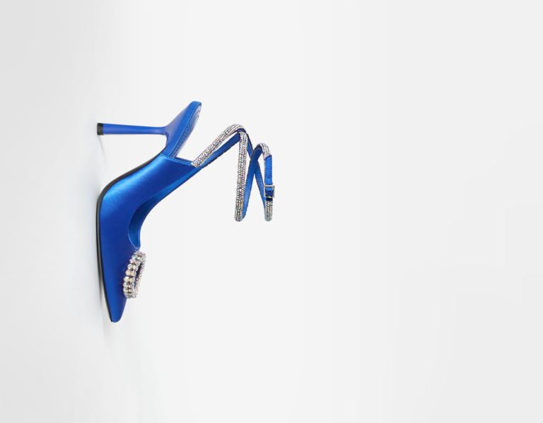 Bershka Bejeweled High-heel Slingback Hakken Schoenen Dames Blauw | lhh62nmnaRo