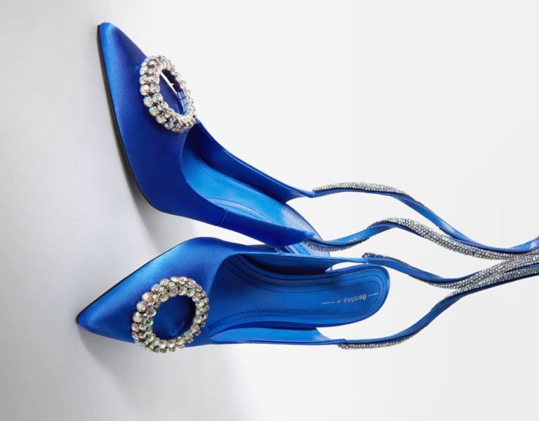 Bershka Bejeweled High-heel Slingback Hakken Schoenen Dames Blauw | lhh62nmnaRo