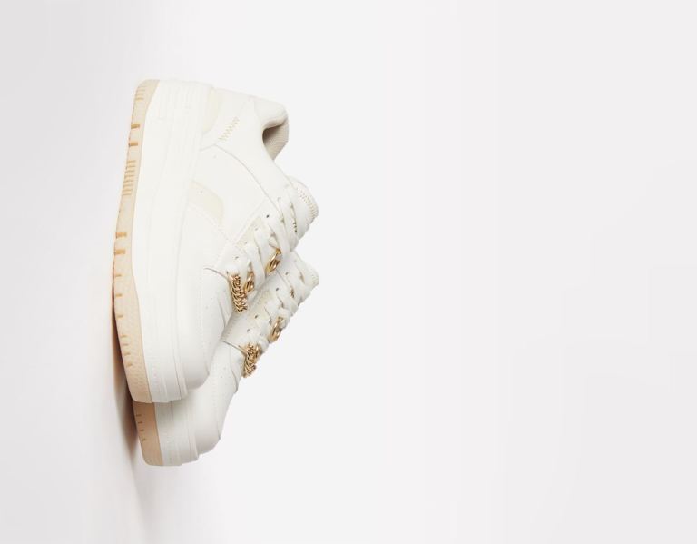 Bershka Bejeweled Platform Sneakers Dames Wit | qLZdPweeKYx