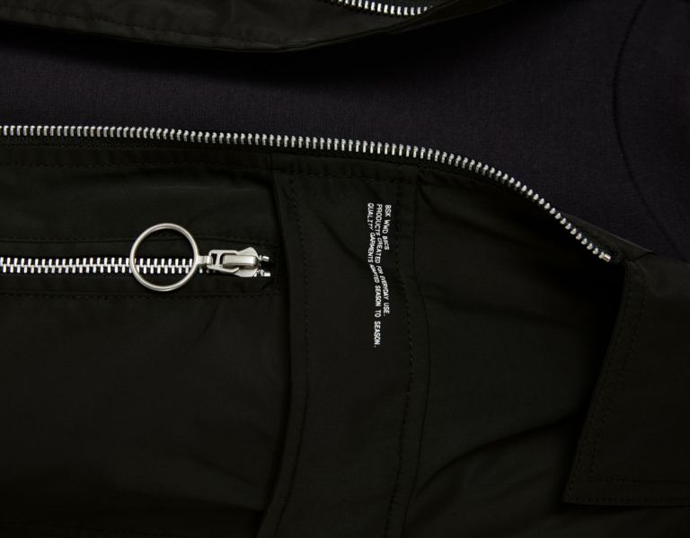 Bershka Bomber With Zippers Jassen Heren Zwart | nEPhNjUZLOg