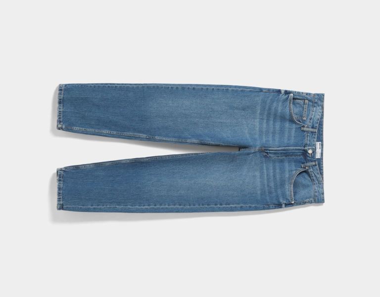 Bershka Brede-leg ’90s Jeans Heren Blauw | Hy6jGIH3MOb