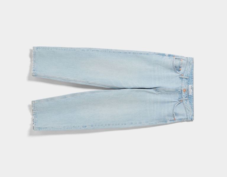 Bershka Brede-leg ’90s Jeans Heren Lichtblauw | Jhn1xWGf1N0