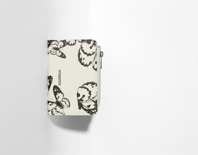 Bershka Butterfly Print Wallet Tassen Dames Wit | qg5nMZbg3ch