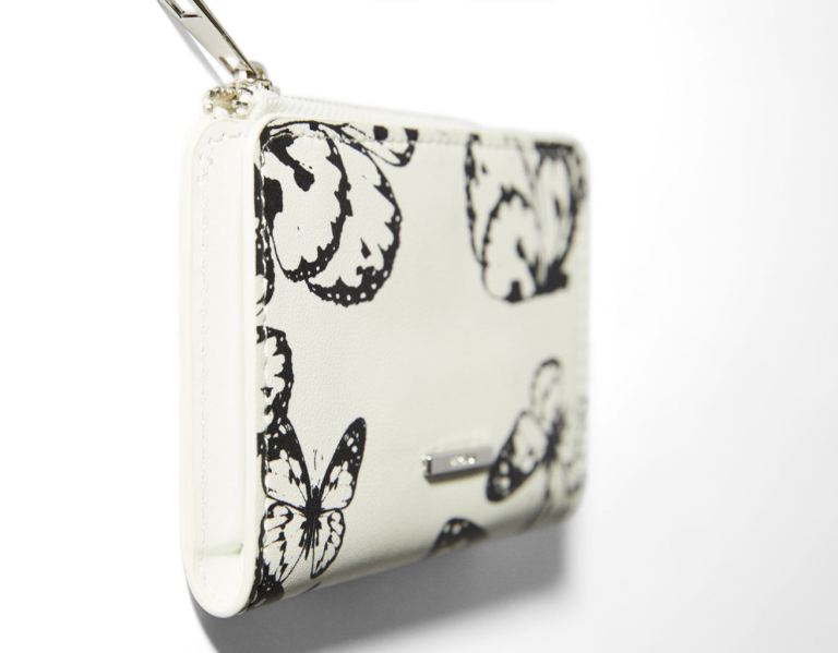 Bershka Butterfly Print Wallet Tassen Dames Wit | qg5nMZbg3ch