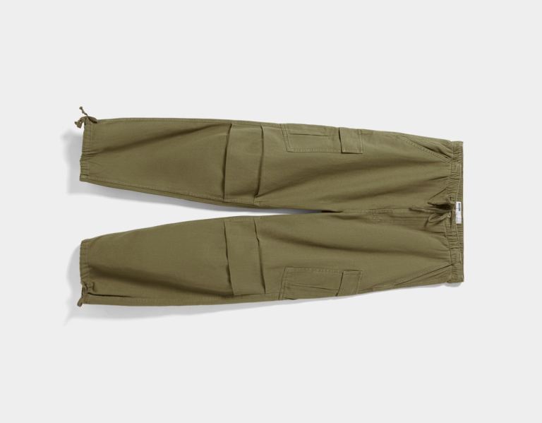 Bershka Cargo Parachute Jeans Broek Dames Khaki | mZCzZ1yNmv4