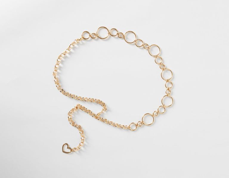 Bershka Chain With Rings Riemen Dames Goud | 5ijgEj1Pq3U