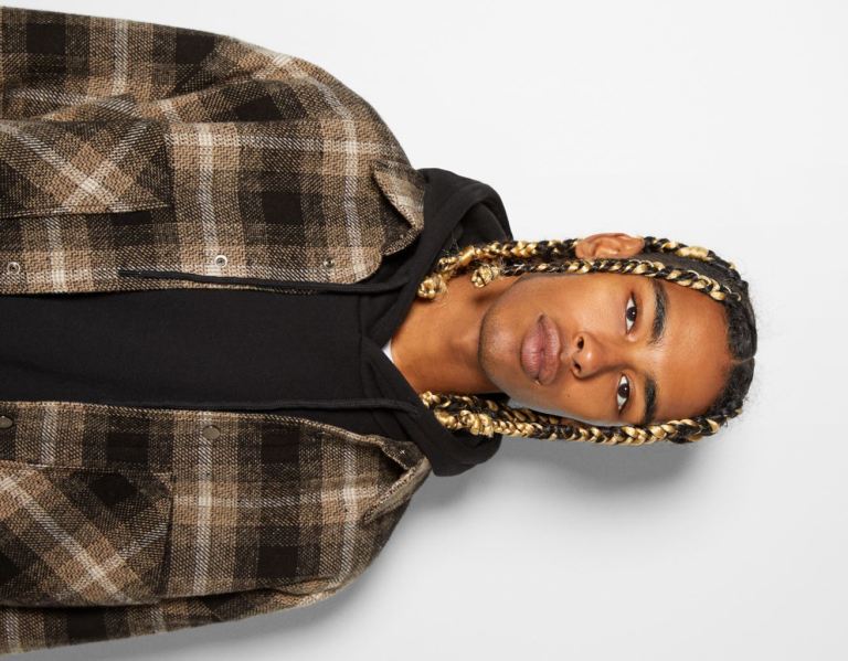 Bershka Check Print Gewatteerd Overshirt Bovenkleding Heren Bruin | CBXWXziyxJB