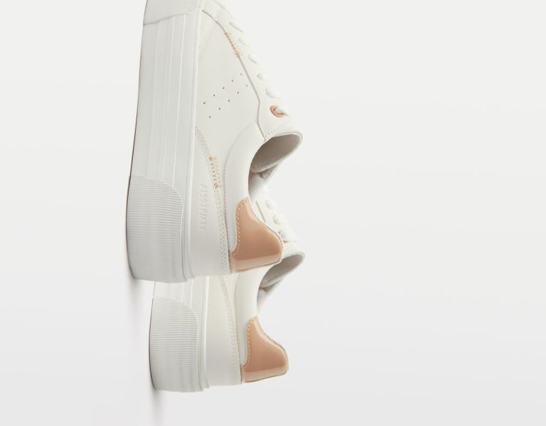 Bershka Contrast Platform Sneakers Dames Wit | MHwd3wdk72K