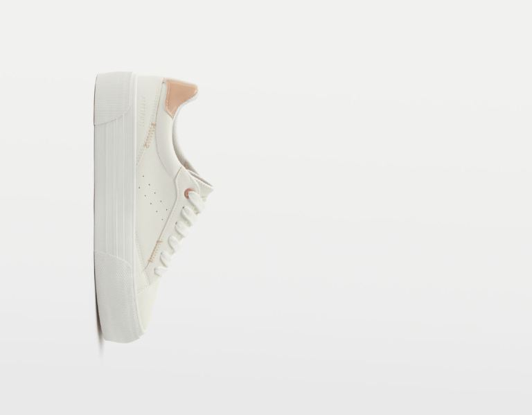 Bershka Contrast Platform Sneakers Dames Wit | MHwd3wdk72K