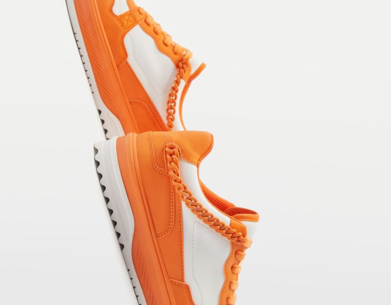 Bershka Contrasting Chain Sportschoenen Heren Oranje | 6OREyMPyzr7