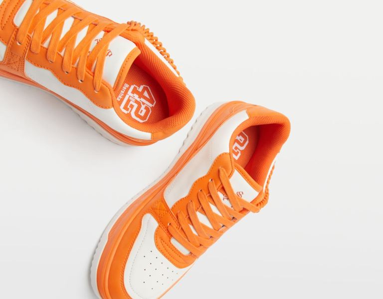 Bershka Contrasting Chain Sportschoenen Heren Oranje | 6OREyMPyzr7