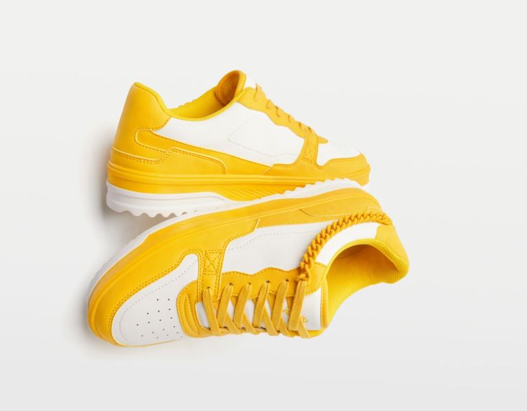 Bershka Contrasting Chain Sportschoenen Heren Geel | 9jz3sksRWsZ