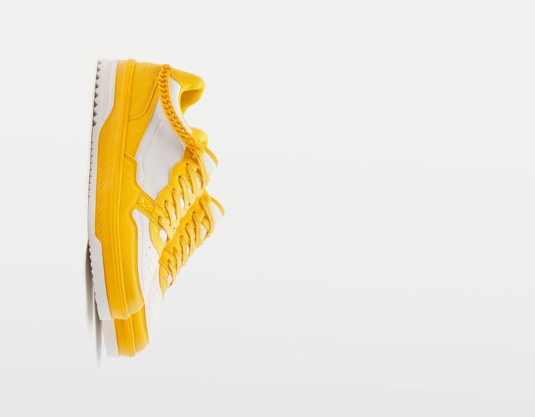 Bershka Contrasting Chain Sportschoenen Heren Geel | 9jz3sksRWsZ