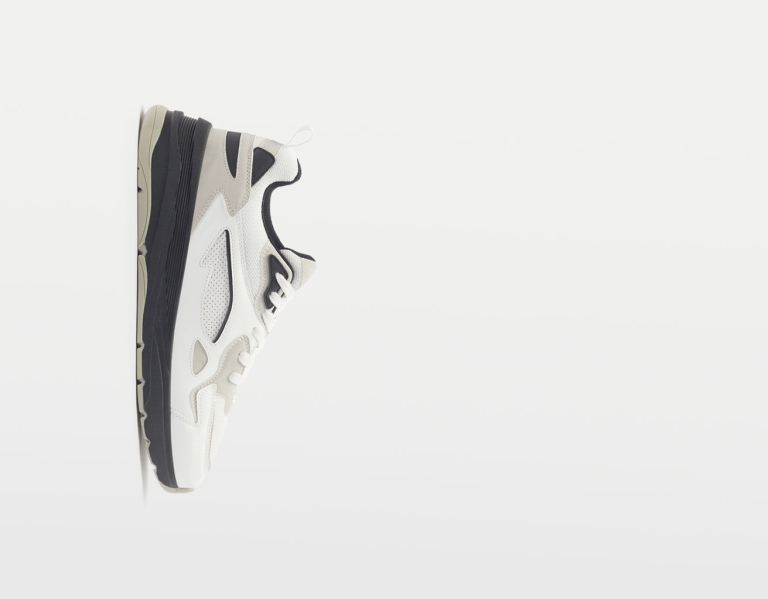 Bershka Contrasting Die-cut Sneakers Heren Zwart | JddxWUffqlj