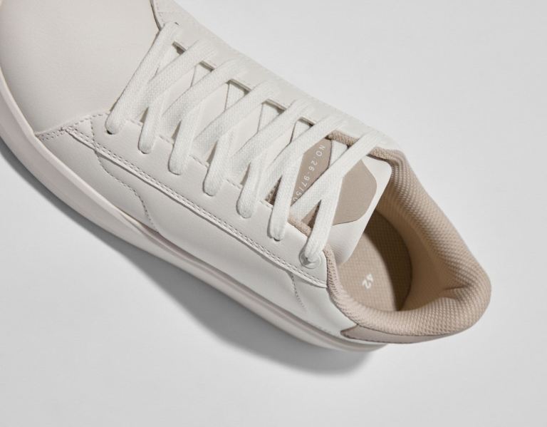 Bershka Contrasting Sportschoenen Heren Wit | hEYLiKGUTap