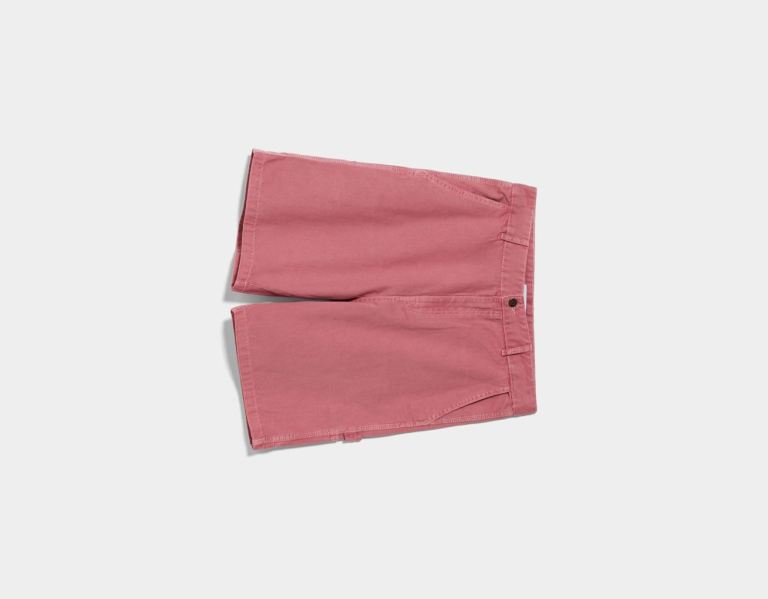 Bershka Contrasting Thread Carpenter Bermuda Korte Broek Heren Roze | Bqe8iXBQBFf