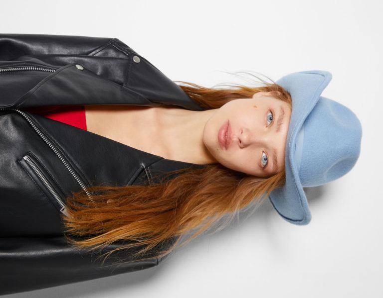 Bershka Cowboy Hoeden Dames Lichtblauw | MQpRydCOTvV