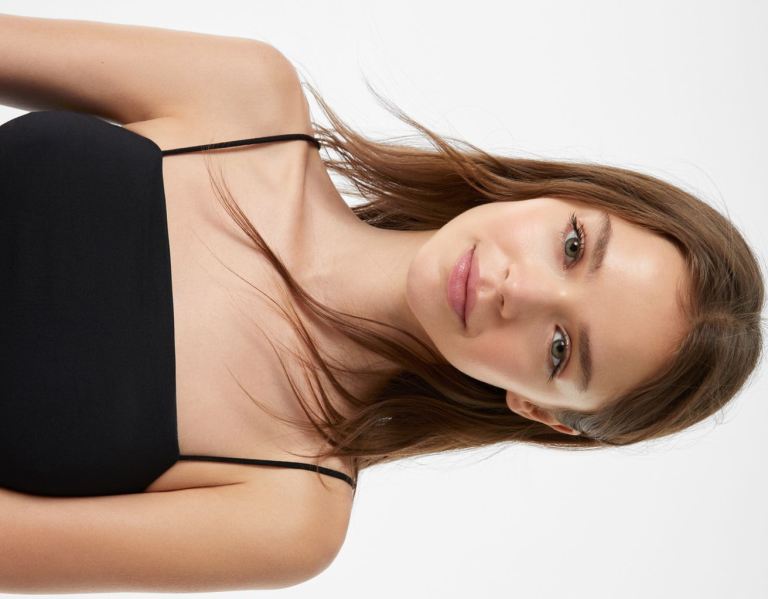 Bershka Cropped Tank Topjes Dames Zwart | soOlSodkYWm