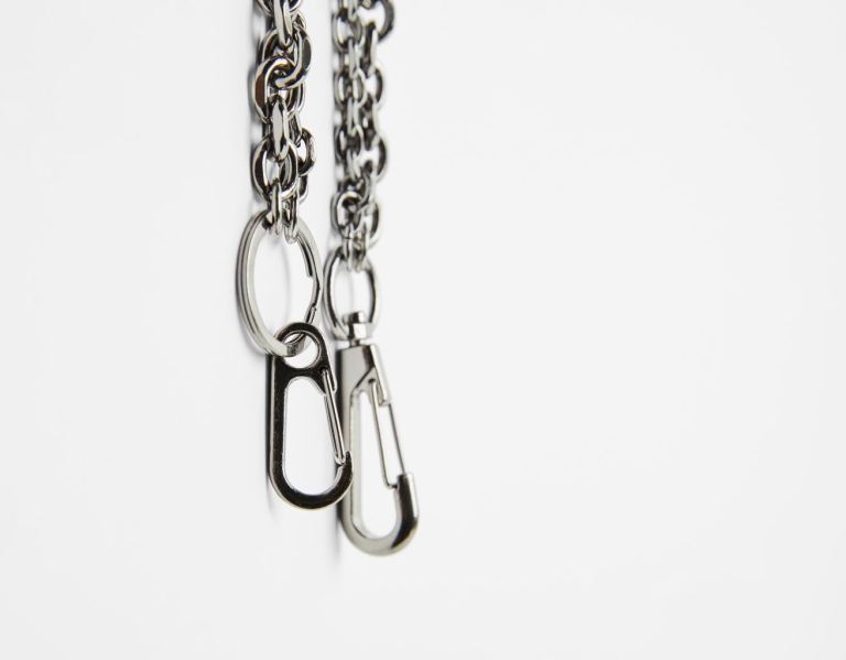 Bershka Cross Keyring Riemen Heren Zilver | q0C0vWipCiJ