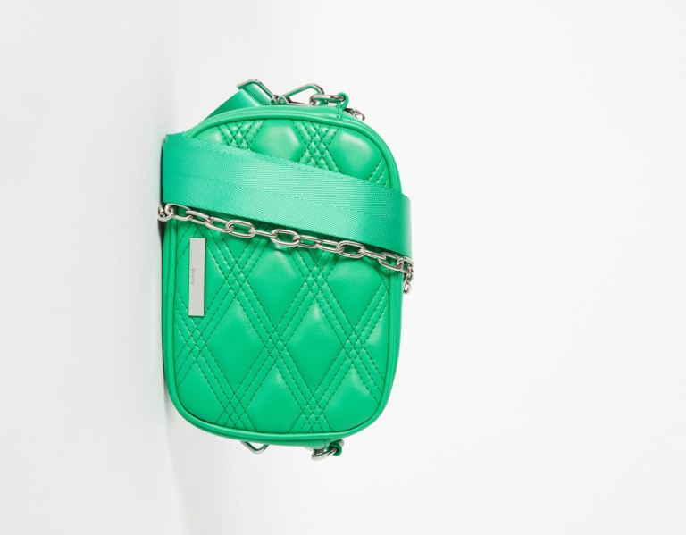 Bershka Crossbody With Chain Tassen Dames Groen | PcyZjUWQVX8