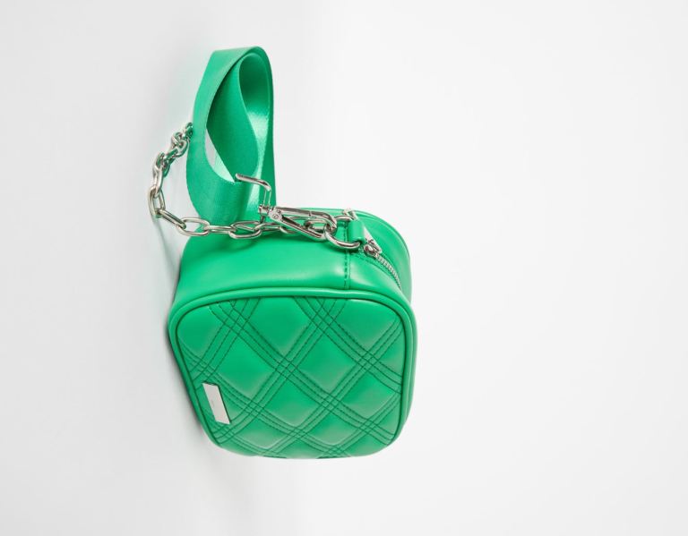 Bershka Crossbody With Chain Tassen Dames Groen | PcyZjUWQVX8