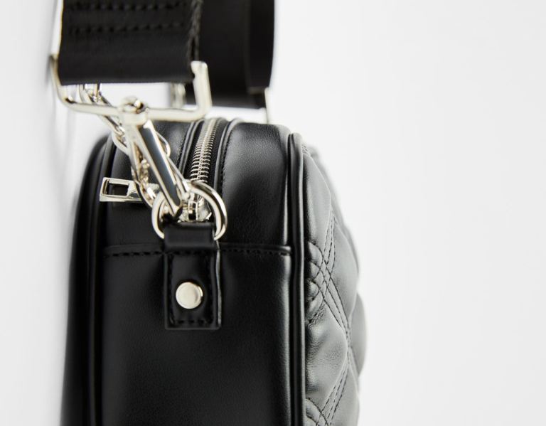 Bershka Crossbody With Chain Tassen Dames Zwart | n5FxvMU6Ups