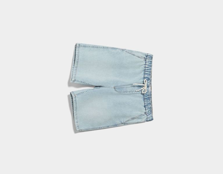 Bershka Denim Bermuda Jogger Korte Broek Heren Lichtblauw | GwwfGt4EiZN