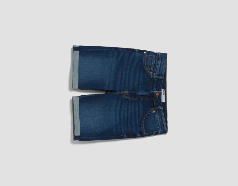 Bershka Denim Bermuda Korte Broek Heren Blauw | zUC8MYp3LFP