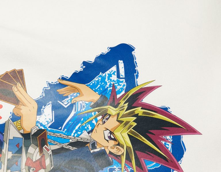 Bershka Easy Fit With A Yu-gi-oh! Print Hoodie Heren Wit | sAKCtxoGb7E