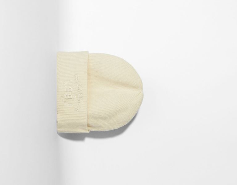 Bershka Embroidered Varsity Beanie Caps Heren Bruin | mygqlNUmX15