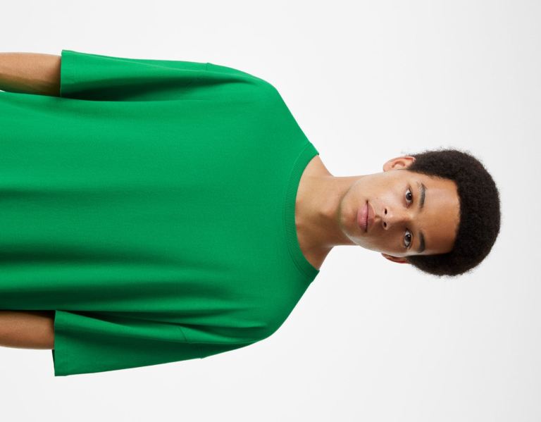 Bershka Extra-loose-fit Kort Sleeve T-shirts Heren Groen | BwyQlzK4EWw