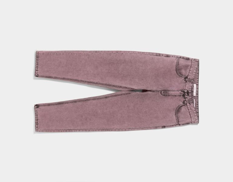 Bershka Faded Canvas Broek Heren Roze | Xab0tbqa3fn