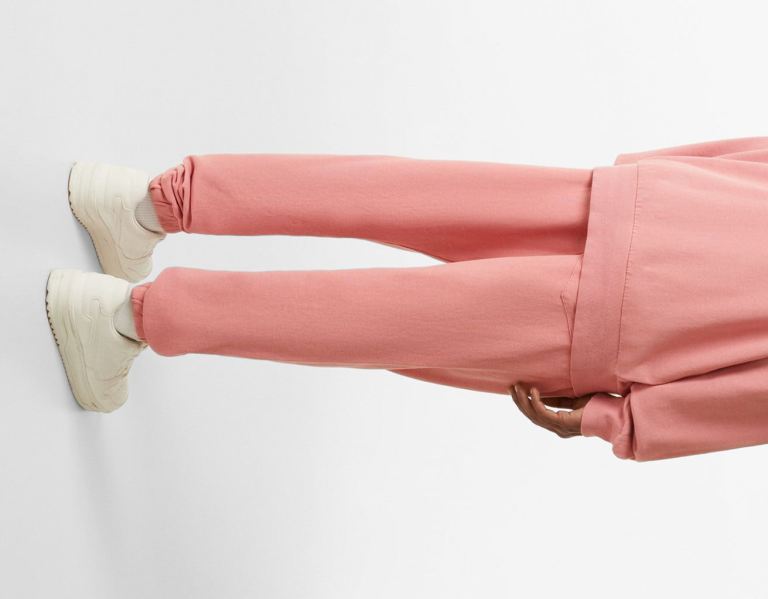 Bershka Faded Plush Joggers Trainingspak Heren Roze | M9UdH4Eylne