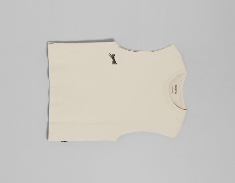 Bershka Faux Leren T-shirts Heren Bruin | NA6lo2tNXuW