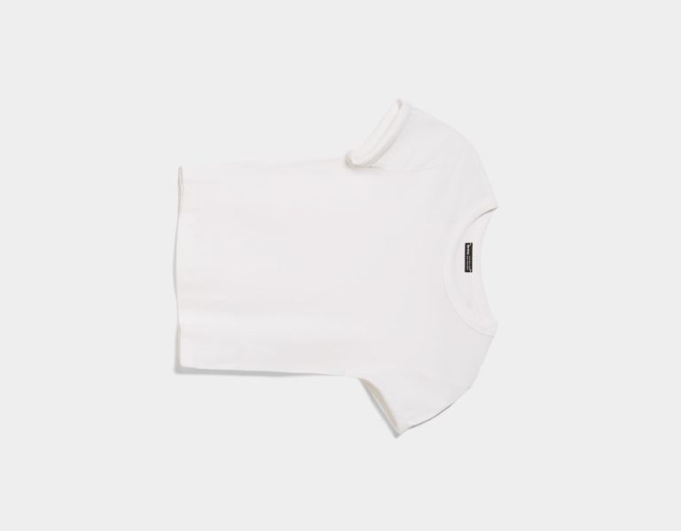 Bershka Fitted Kort Sleeve T-shirts Dames Wit | nUrP1e50FFU